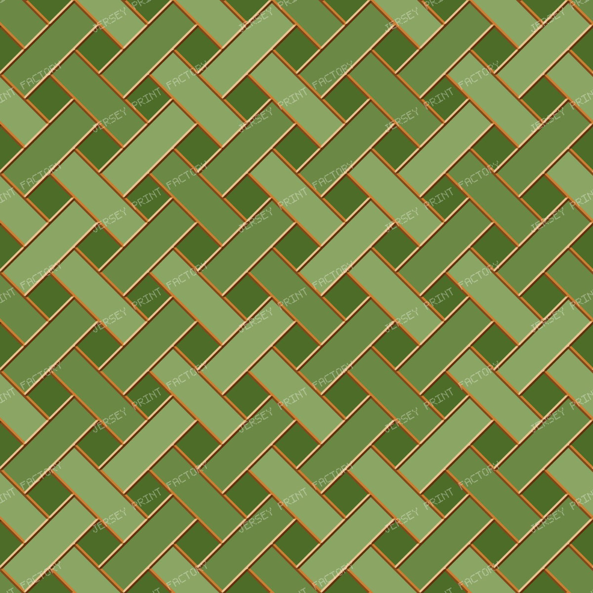 Bronze Stained Glass Weave — Pale Green