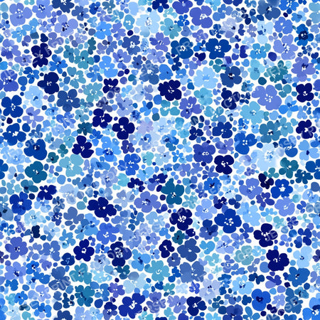 Blue Ditsy Flower