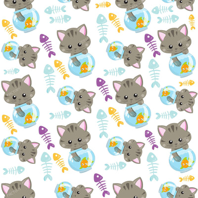 Pattern Of Cats, Cute Cats, Kittens, Fish