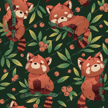 Red Panda | Bamboo and Animals Main Pattern