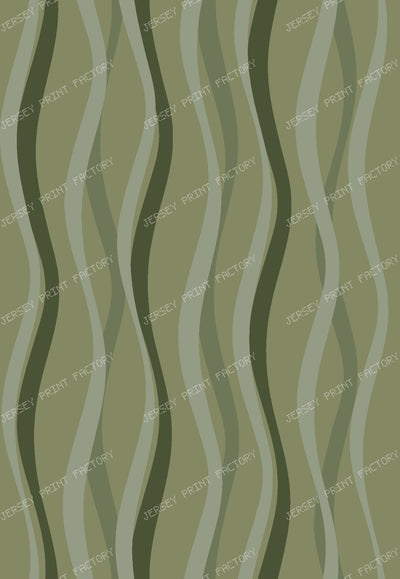 Deep Olive and Sage Green Organic Retro Wave