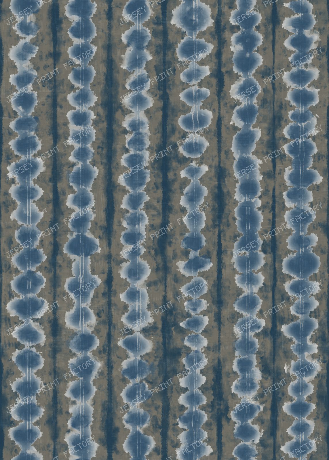 Zen Stone Stack Tie Dye-Awa Indigo/Khaki Brown A