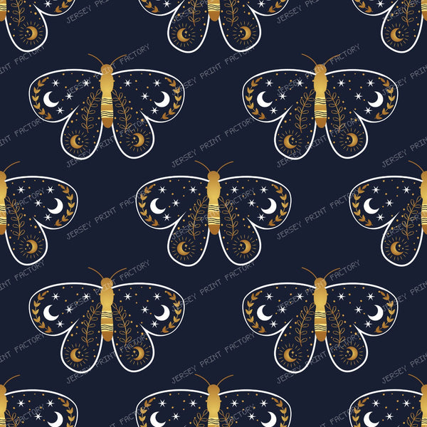 Celestial Butterfly, Magical Butterfly, Butterflies, Moon, Stars, Navy Blue