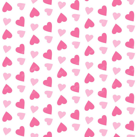 Pattern Of Hearts, Blue Hearts, Valentine's Day, Love — Pink
