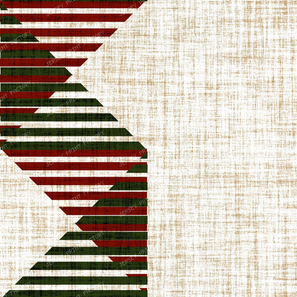 Christmas Ribbon Stripe in Red, Green, and Cream