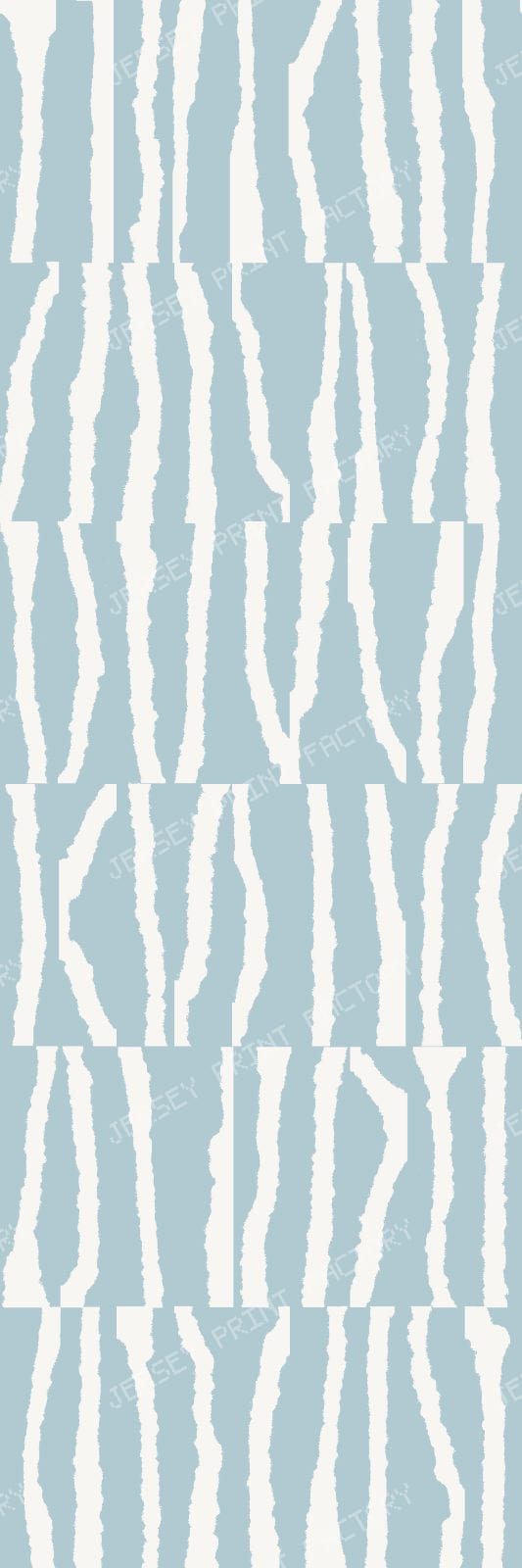 Cool Mist Blue Irregular Stripes- Organic Modern