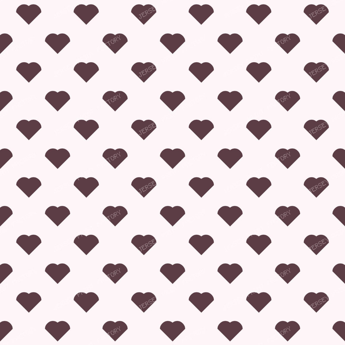 HeartsDotsBrown On Pink — Brown on White