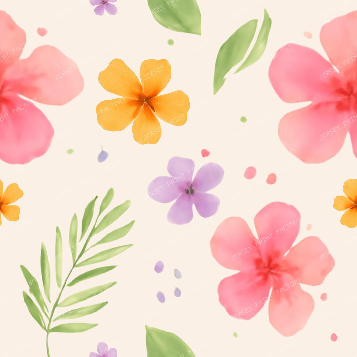 Tropical watercolor flowers
