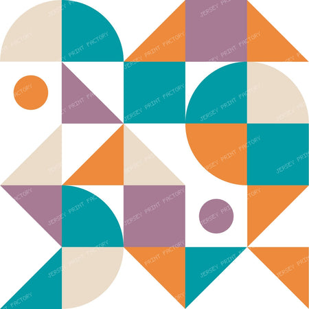 Colorful Bauhaus Pattern, Retro Pattern, Geometric Pattern — Colorful 6