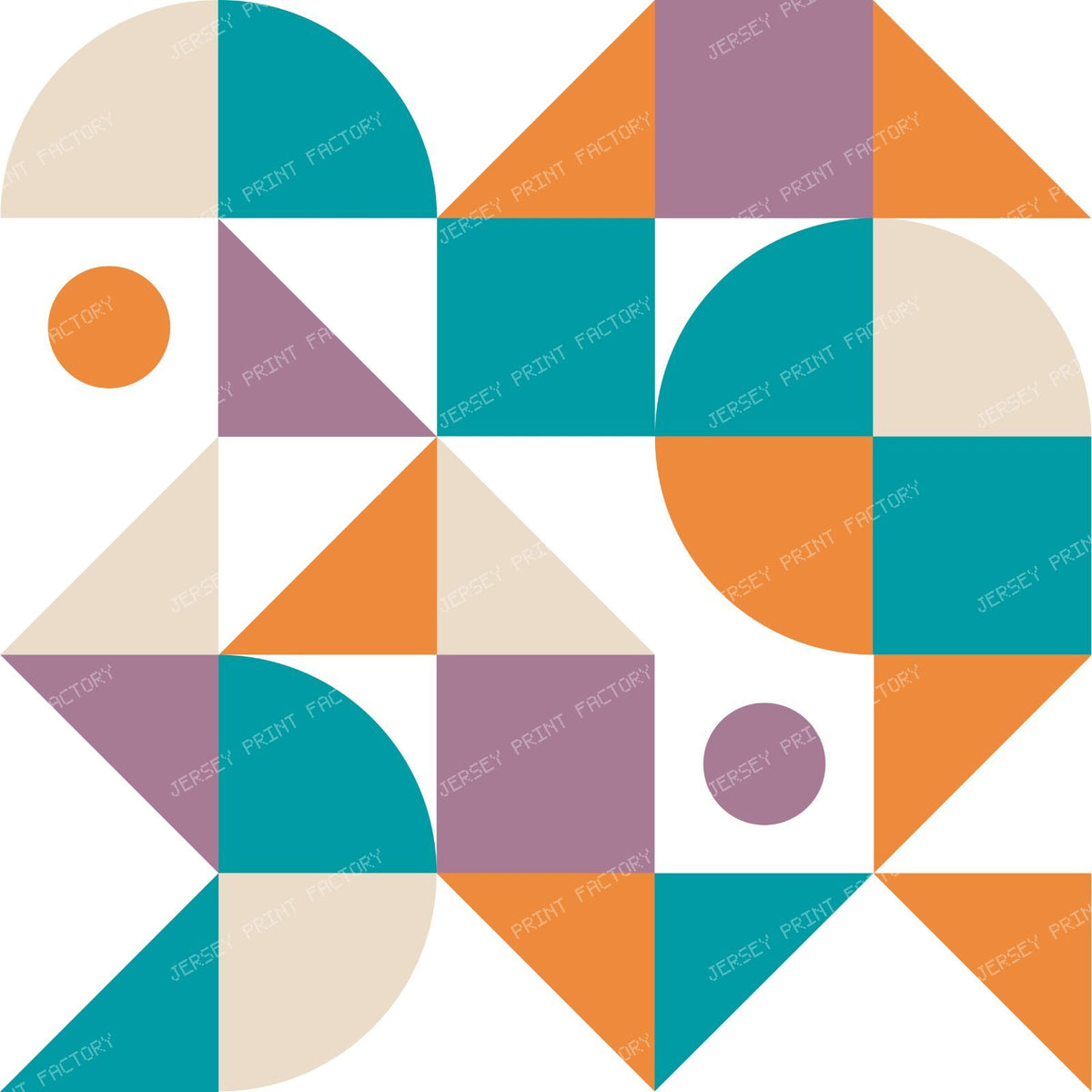 Colorful Bauhaus Pattern, Retro Pattern, Geometric Pattern — Colorful 6