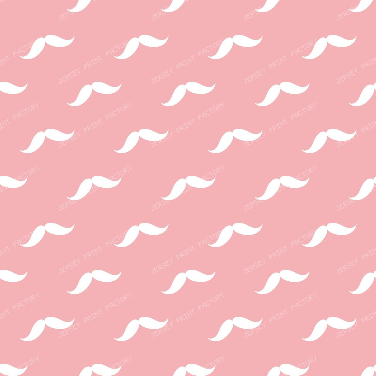 Mustache Pattern, Curly Mustache, Black and White — Pink 1
