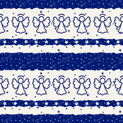 Polish Pottery Divinity Heavenly Angels Dark Cobalt Blue