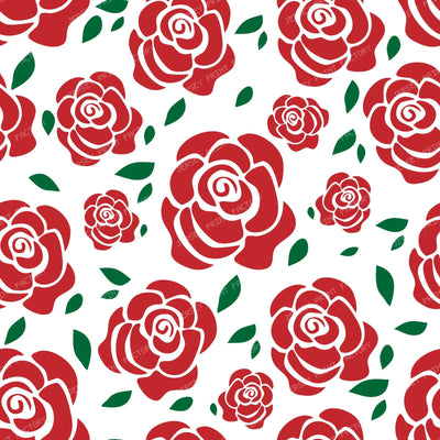 Red Roses, Red Flowers, Floral Pattern, Leaves, Boho