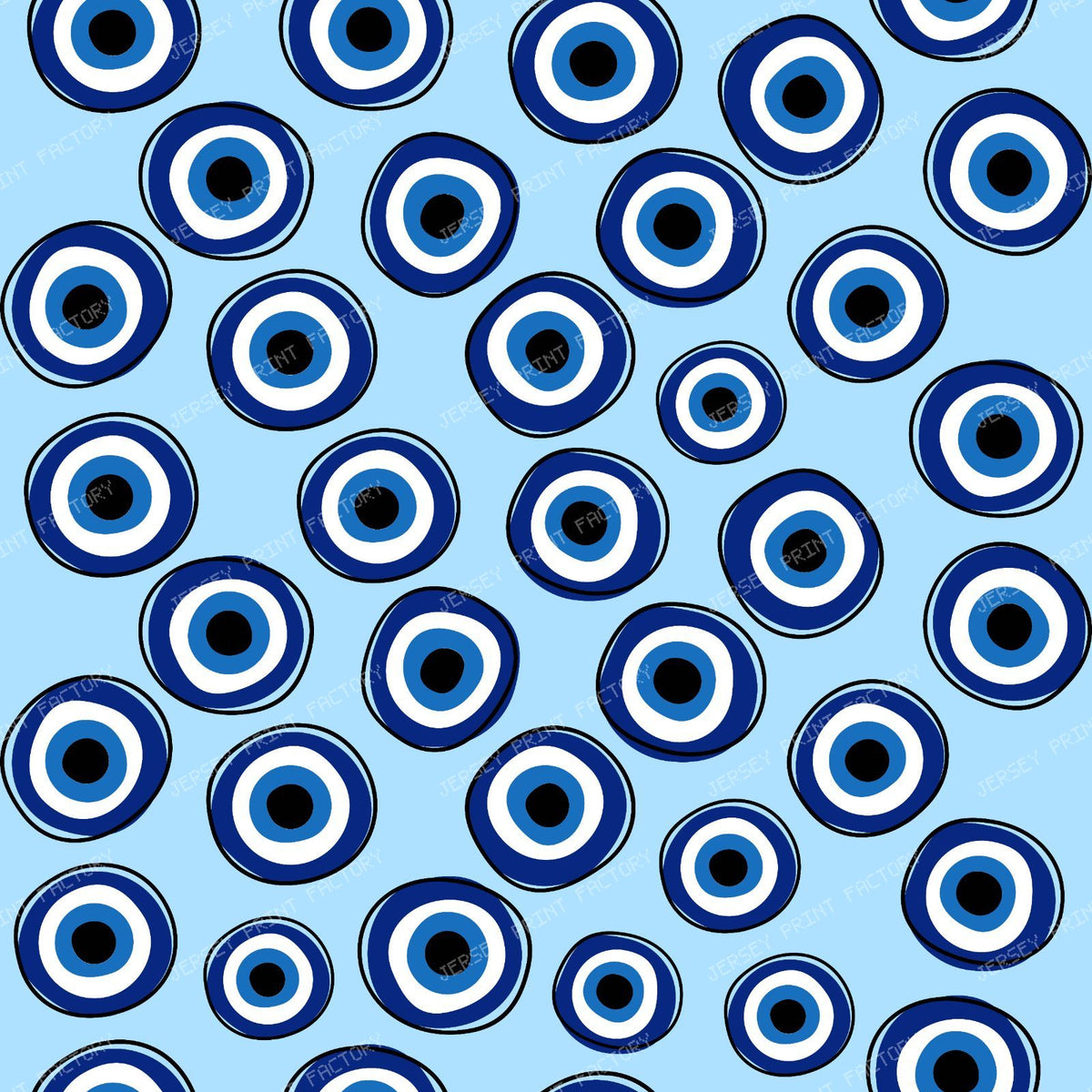 Evil Eye Pattern, Turkish Eye, Nazar Talisman, Mati, Mataki, Hamsa — Blue 5