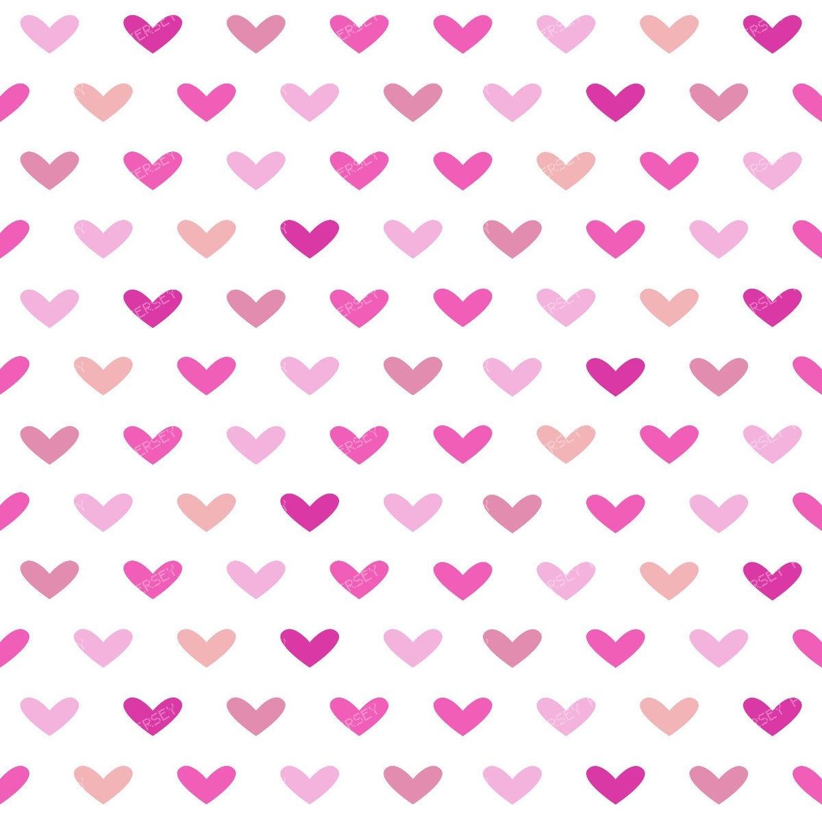Pattern Of Hearts, Blue Hearts, Brown Hearts, Orange Hearts — Pink