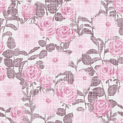 Rosy Pink Mauve Rose Floral
