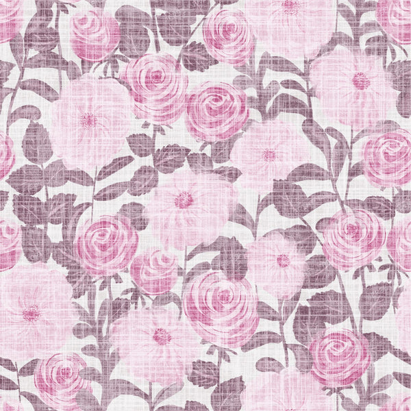 Rosy Pink Mauve Rose Floral