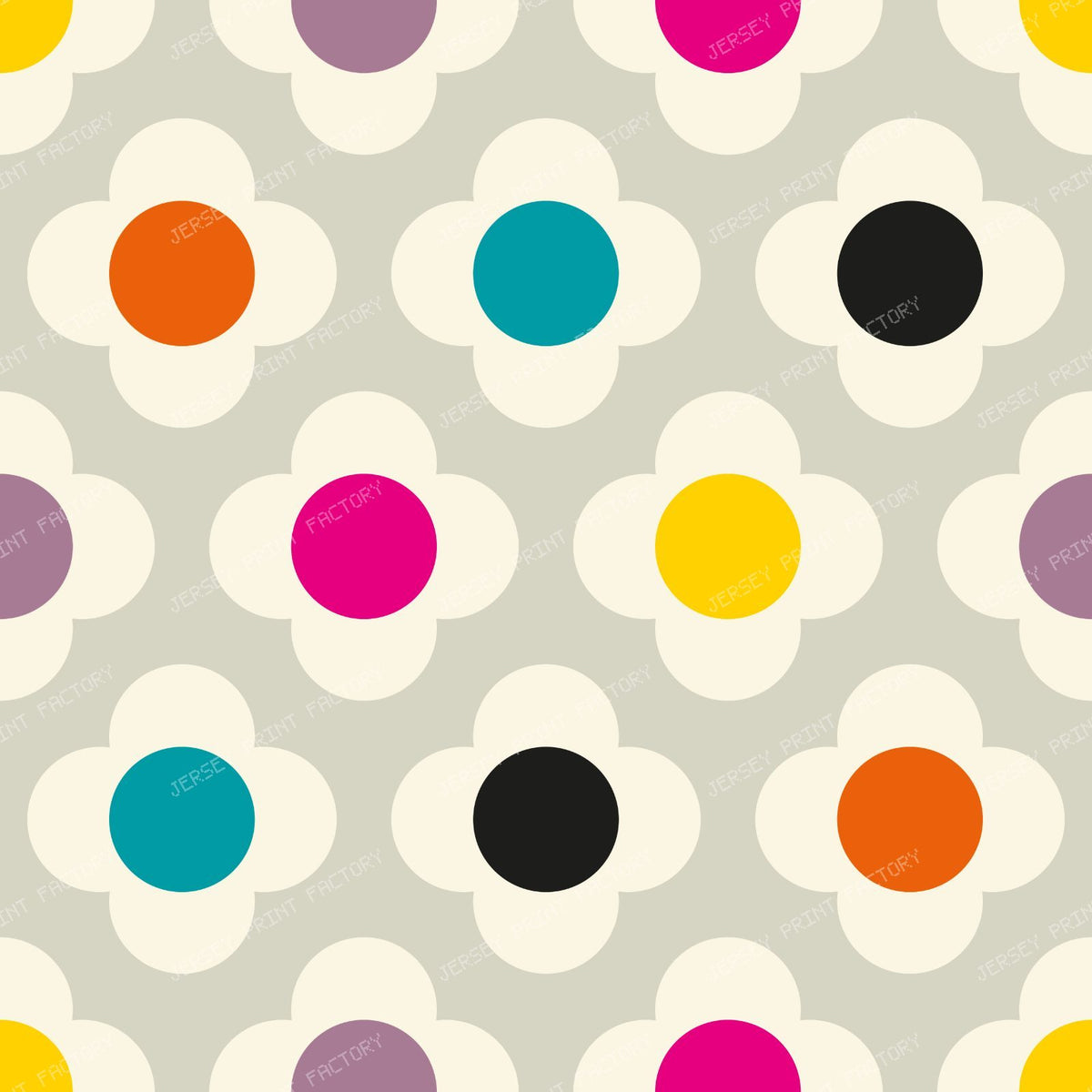 Colorful Flowers, Floral Pattern, Retro Pattern, Scandi Background — Colorful 2