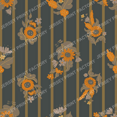 Bloomstripe Harmony Seamless Floral Linear Pattern 03