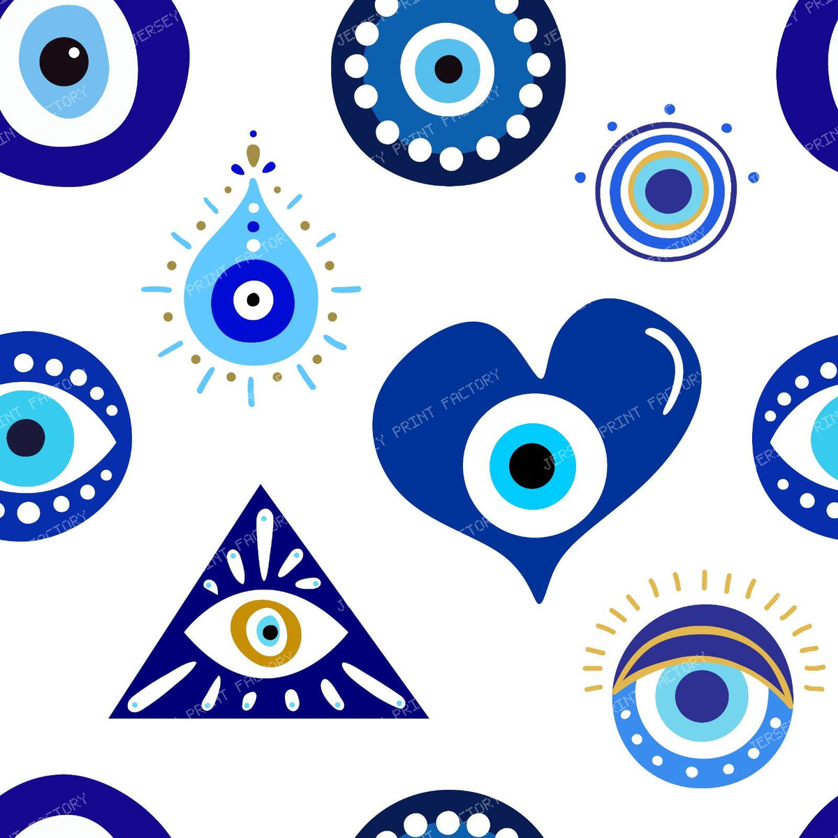 Evil Eye Pattern, Turkish Eye, Nazar, Mati, Mataki, Hamsa, Hearts
