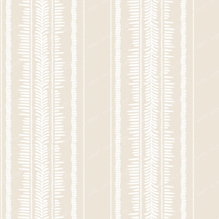 Betsy   French Provincial Leaf Stripe   Cream & Pale Beige — Cream & White