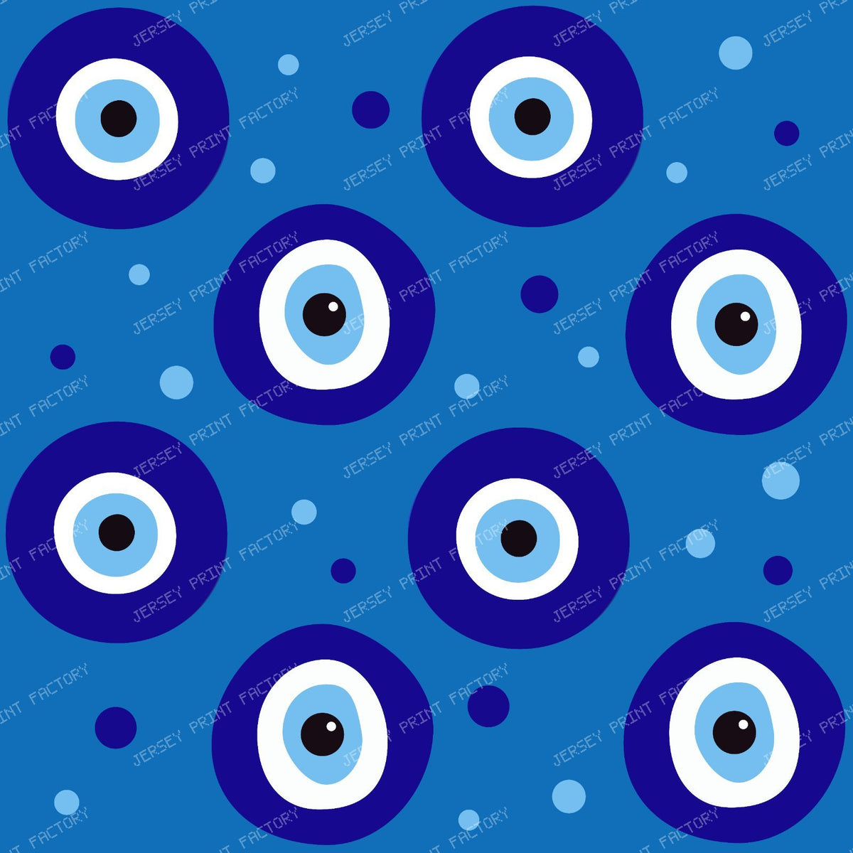 Evil Eye Pattern, Turkish Eye, Nazar Talisman, Mati, Mataki, Hamsa — Navy Blue 1