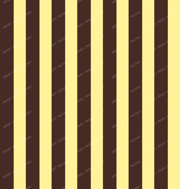 Chocolate Brown and Pastel Yellow Stripe