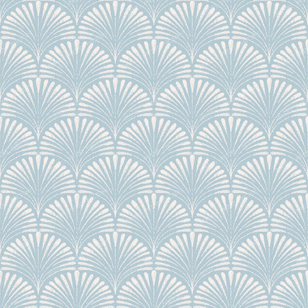 Eloise   Hand Drawn Scallop   Small   Cream & Blue — Blue & Cream