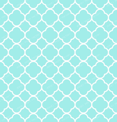Blue Quatrefoil, Latticework, Moroccan Trellis