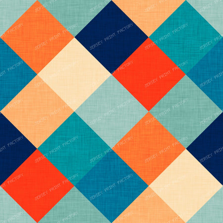 Retro Diamond Tile  Navy Teal