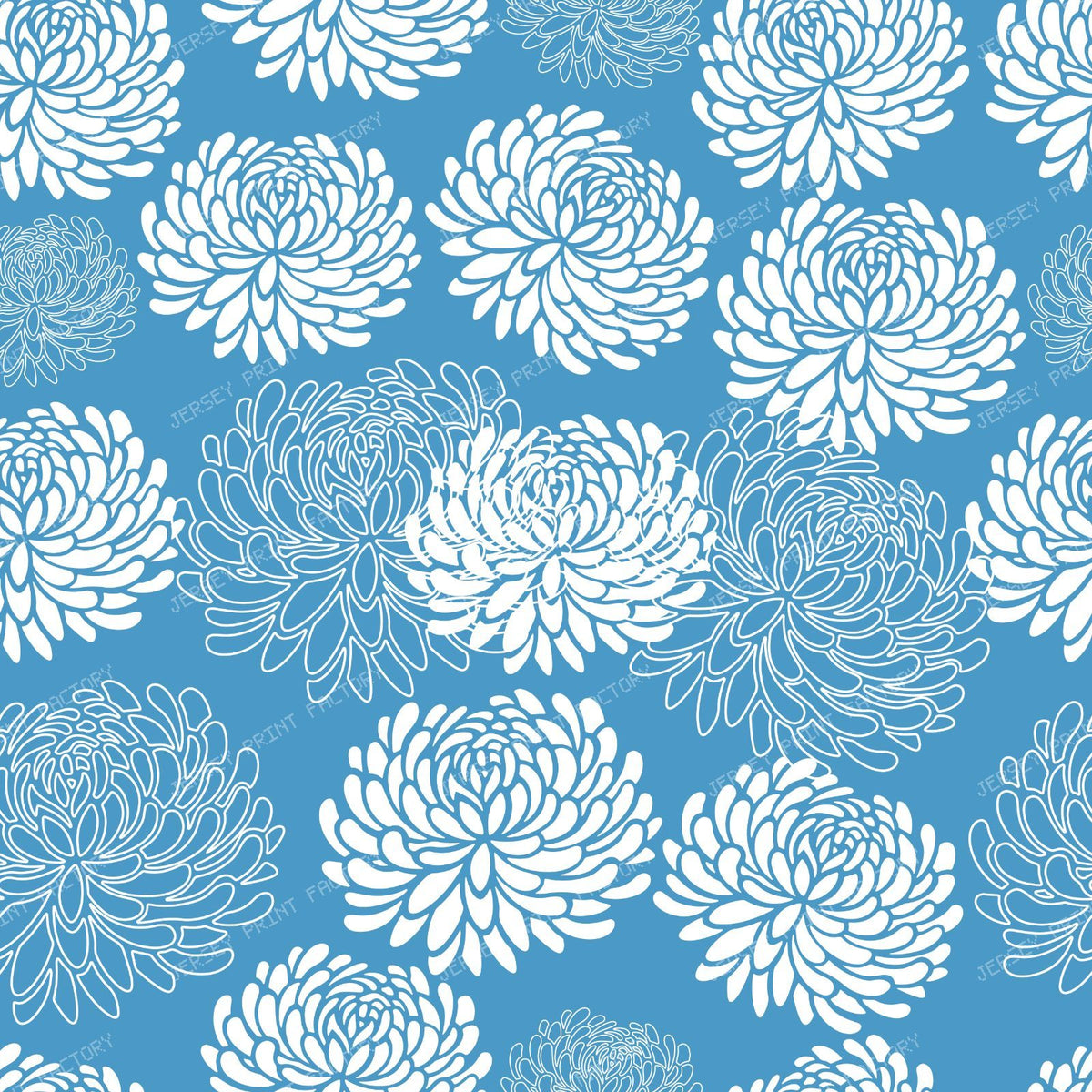 Blue Dahlia, White Dahlia, Pattern Of Flowers