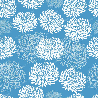 Blue Dahlia, White Dahlia, Pattern Of Flowers