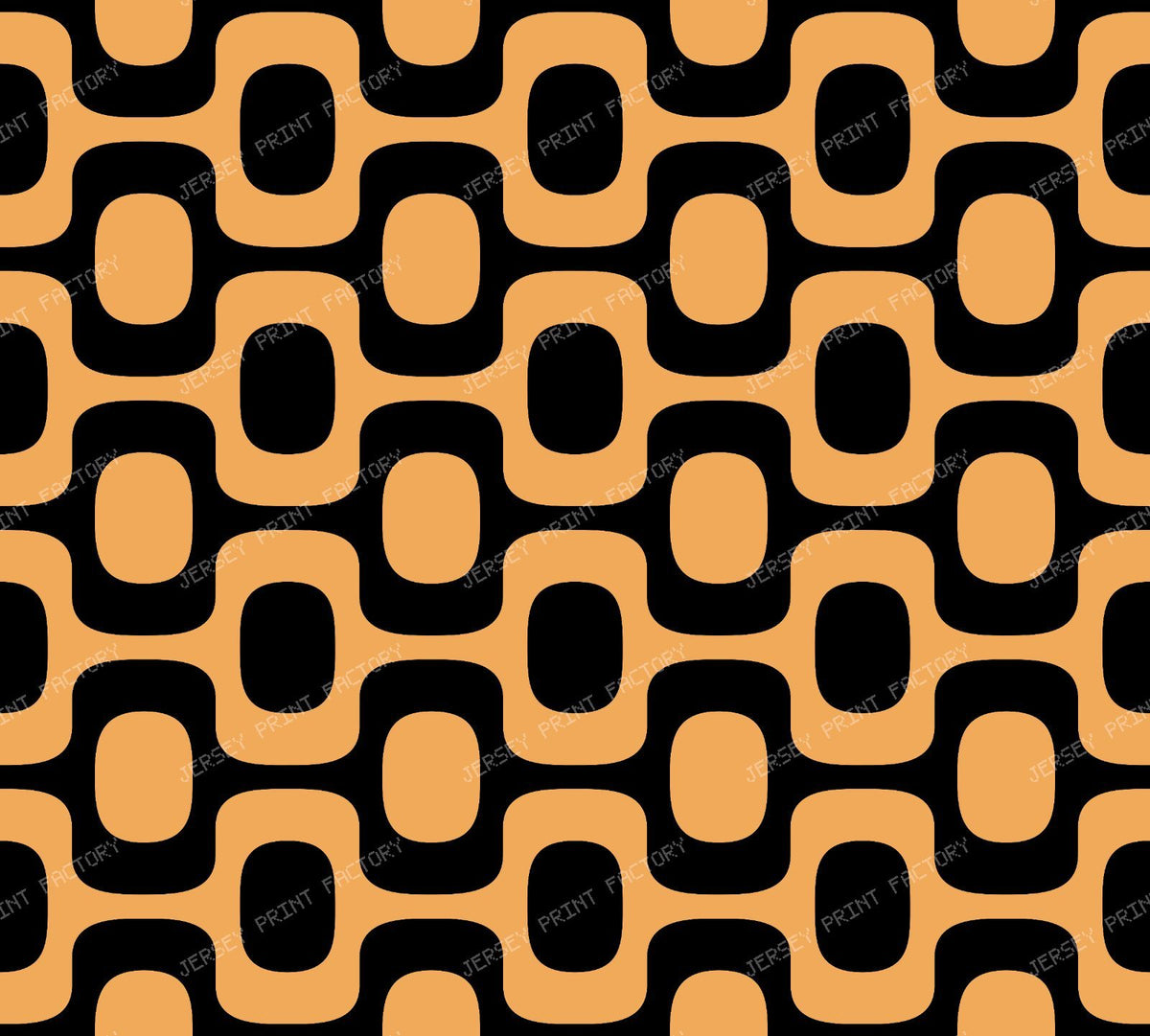 Black and White Ipanema Pattern, Ipanema Sidewalk, Beach Pattern — Orange 2