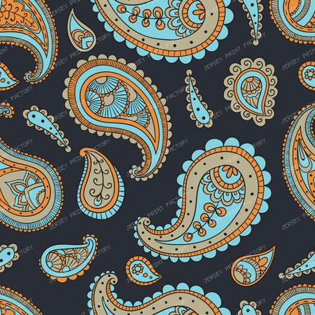 Blue Paisley, Persian Paisley, Paisley Pattern — Colorful 11