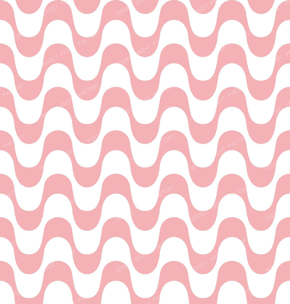 Black and White Copacabana Pattern, Copacabana Sidewalk, Beach Pattern — Pink 1