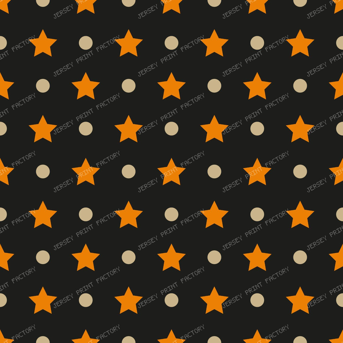 Pattern Of Stars, Pattern Of Dots, Dotted, Black and White — Orange and Beige
