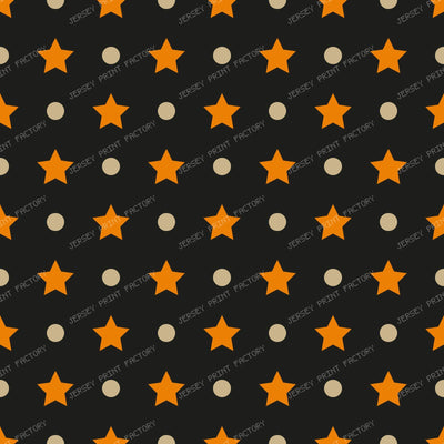 Pattern Of Stars, Pattern Of Dots, Dotted, Black and White — Orange and Beige