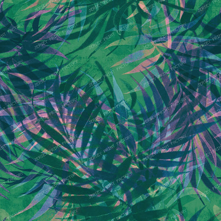 Green Blue Palm Leaves
