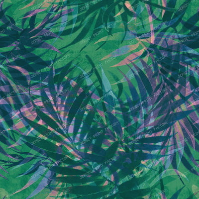 Green Blue Palm Leaves