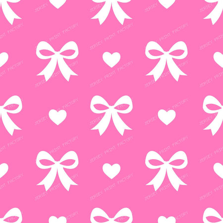 Bow Pattern, Coquette Bow, Ribbon, Cute Bow, White Bow, Hearts, Black — Pink 3