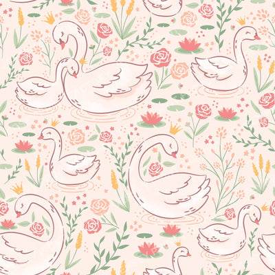 Swan Princess - Pink Outline