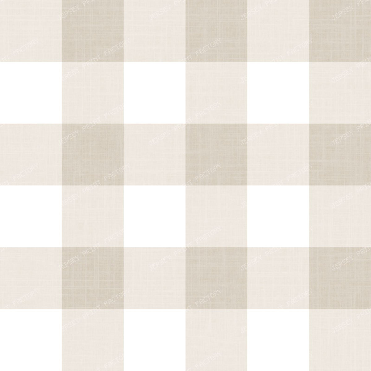 Gingham Check Linen Texture - Modern Farmhouse - Taupe Beige & White