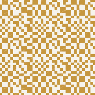 Hand Drawn Alternating Check Yellow Marigold