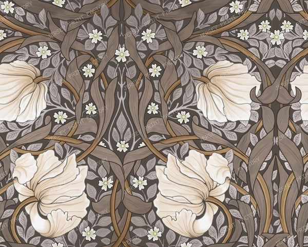 William Morris Pimpernel green — Brown