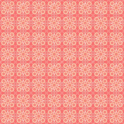 Coral Geometric Repeating Pattern