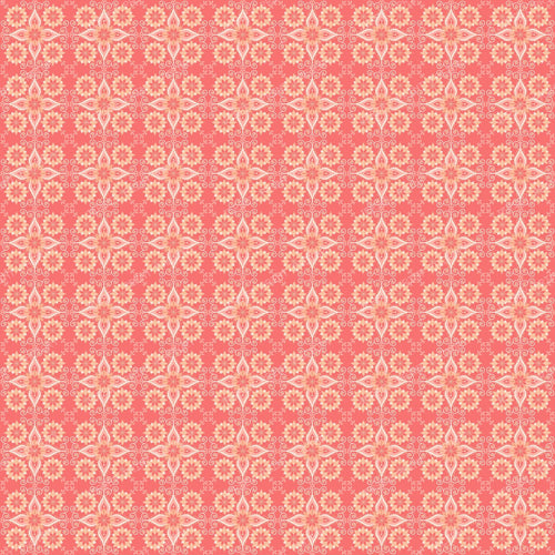 Coral Geometric Repeating Pattern