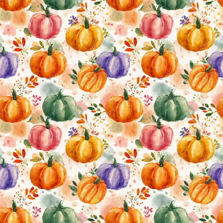 Watercolor Autumnal Pumpkin Halloween