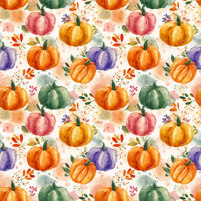 Watercolor Autumnal Pumpkin Halloween