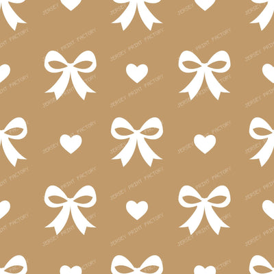 Bow Pattern, Coquette Bow, Ribbon, Cute Bow, White Bow, Hearts, Black — Brown 1