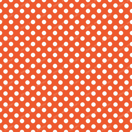 Blue Polka Dots, Polka Dot Pattern, Dots, Dotted — Orange